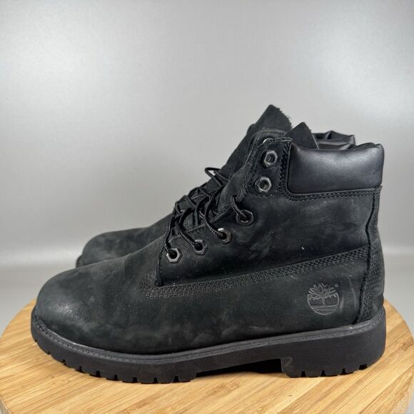 Timberland Boot 6 Inch Premium Waterproof Black Leather Mens 6 Womens 7.5 - Picture 3 of 8